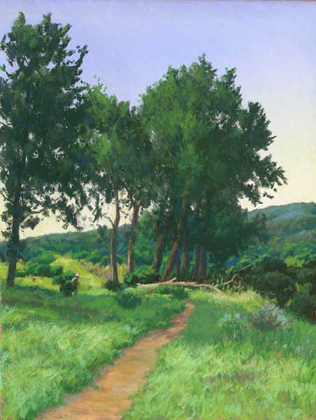 Hiker, oil painting