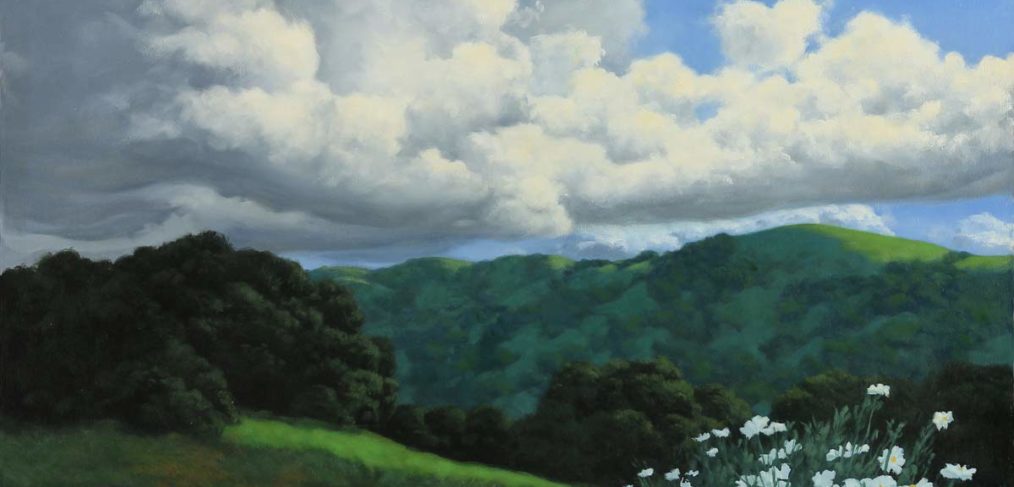 California Hills Matilija, landscape painting by Jim Promessi